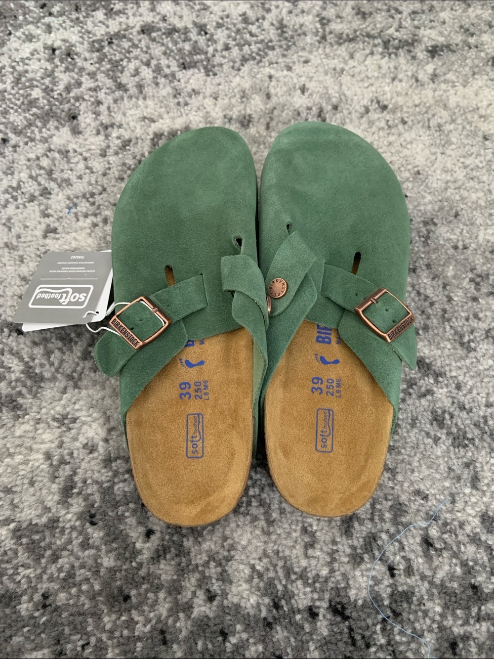 Birkenstock Boston Clog 39 / 40 Thyme Green Woman’s Size 8 & 9 Soft Footbed - Picture 3 of 3